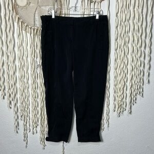 Eileen Fisher Black Cropped 100% Tencel Pant Size LP